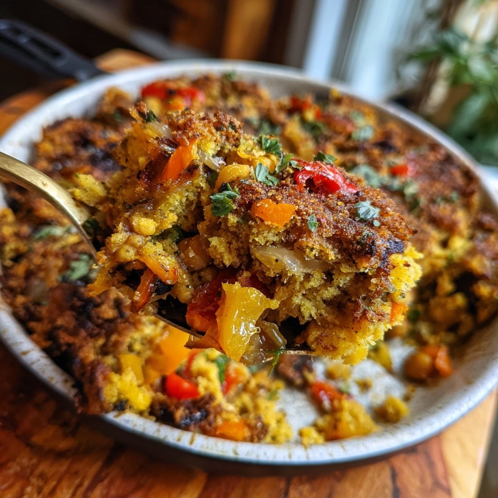 Baked Veggie Chickpea Skillet