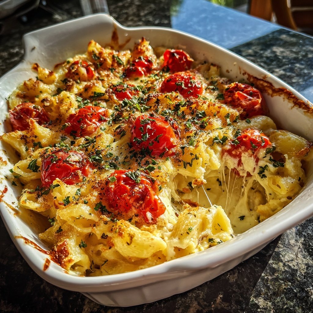 Baked Feta Pasta With Cherry Tomatoes