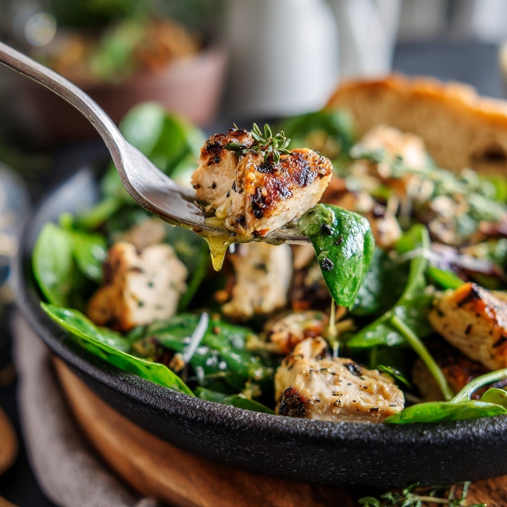 Healthy Chicken Spinach Salad