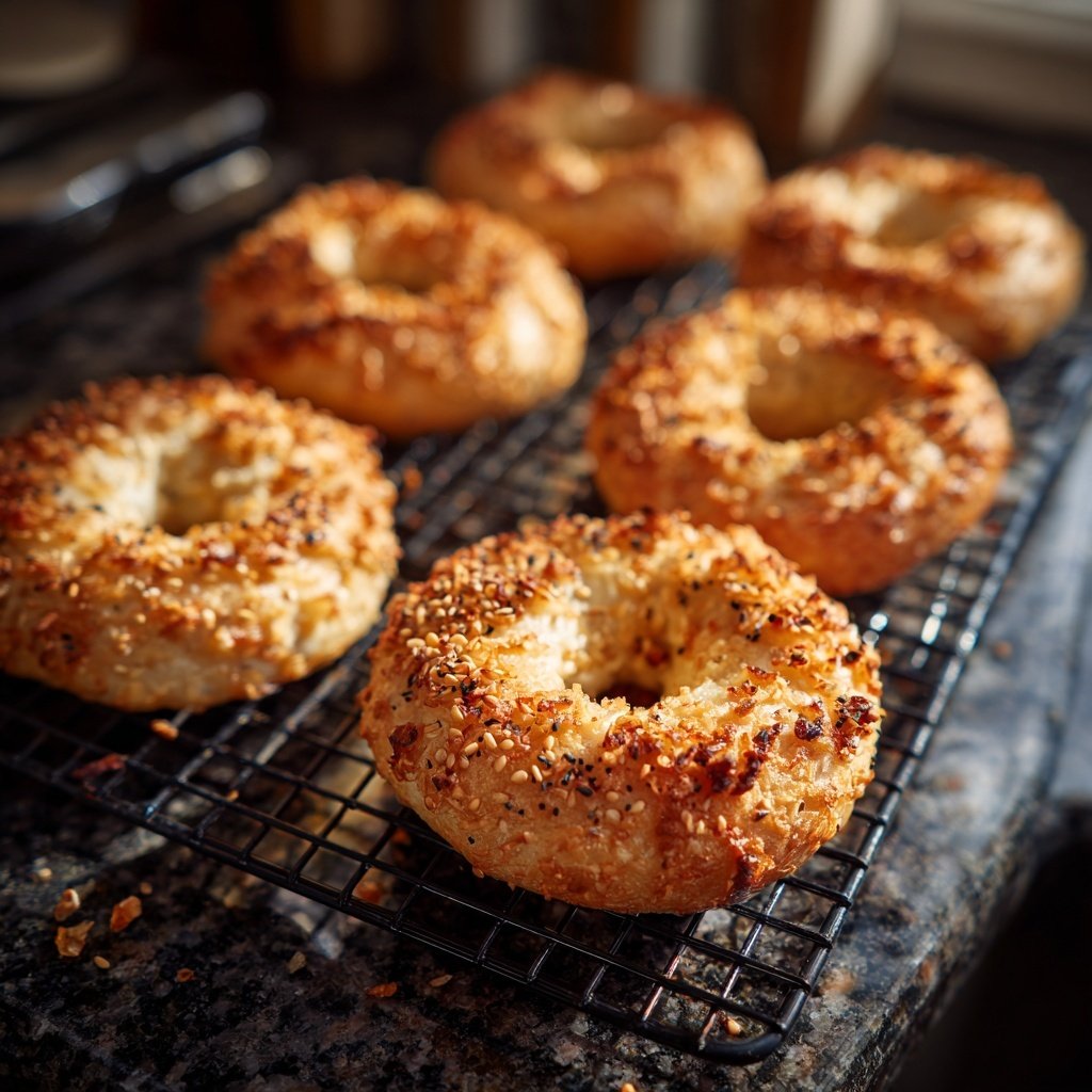 High Protein Onion Bagels