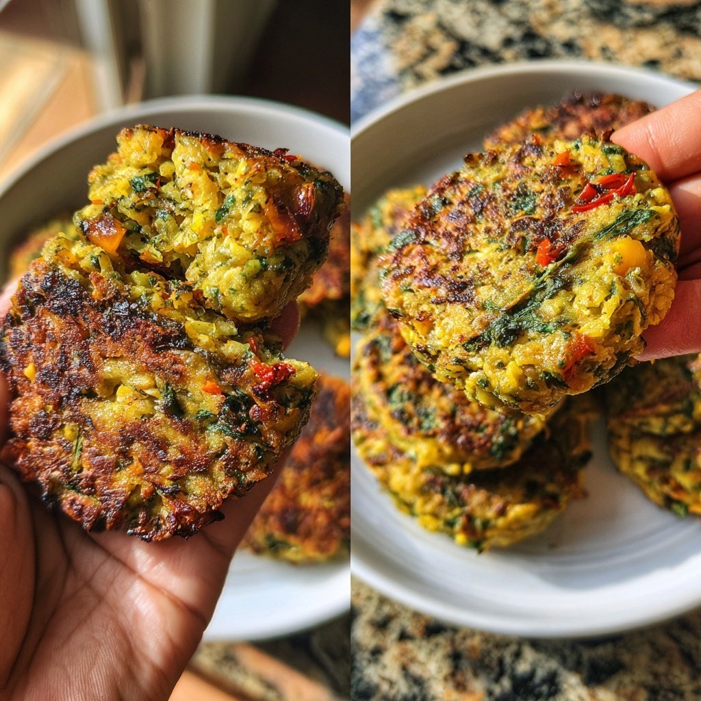 Baked Veggie Chickpea Patties