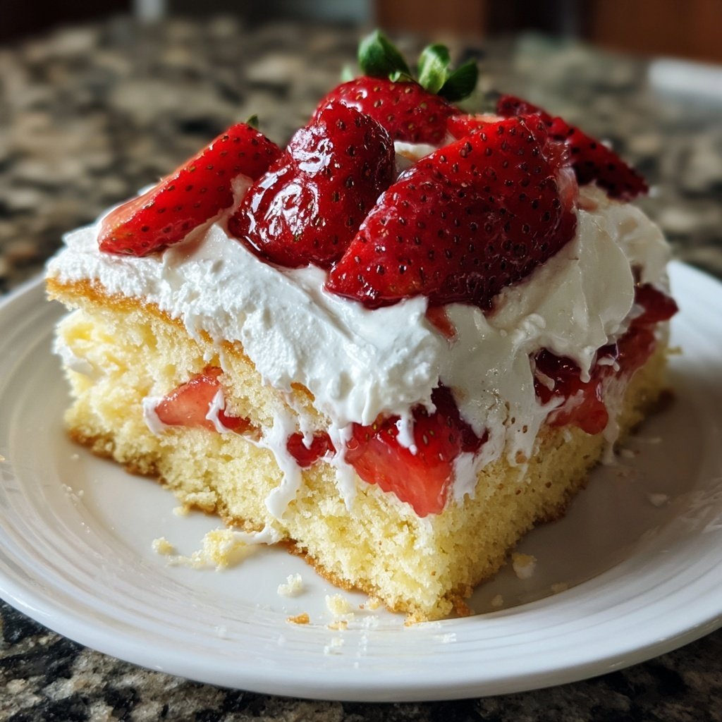 Strawberry Shortcake Sheet Cake