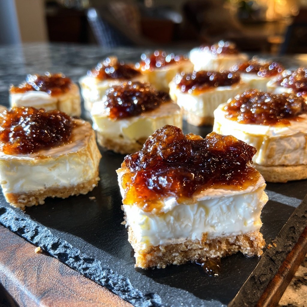 Canapés with Fig Jam and Brie
