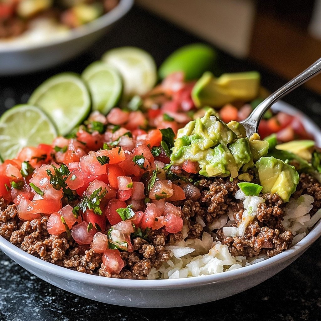 Ground Beef Burrito Bowls
